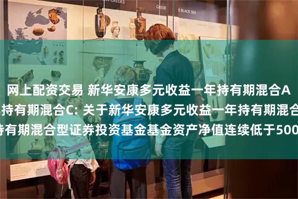网上配资交易 新华安康多元收益一年持有期混合A,新华安康多元收益一年持有期混合C: 关于新华安康多元收益一年持有期混合型证券投资基金基金资产净值连续低于5000万元的提示性公告