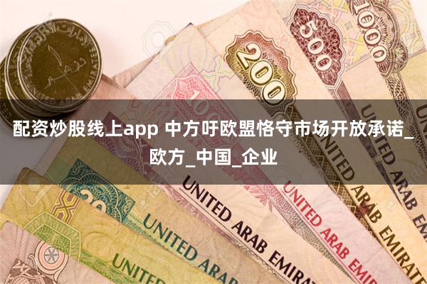 配资炒股线上app 中方吁欧盟恪守市场开放承诺_欧方_中国_企业